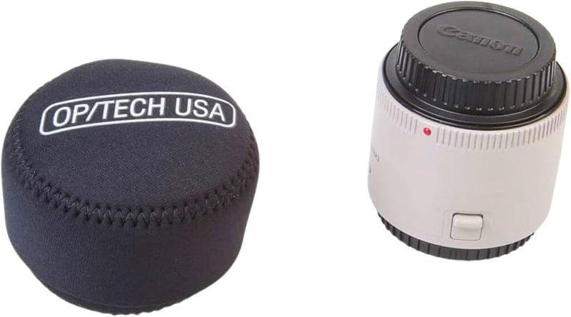 OP/TECH USA Fold-Over Neoprene Lens Pouch – Camera Lens Case for safe Lens Cover storage, Great for Photography & outdoor shoot, Keeps your Lens secure with No-Lose Lid-304 (Black) - Made in USA - Image 4
