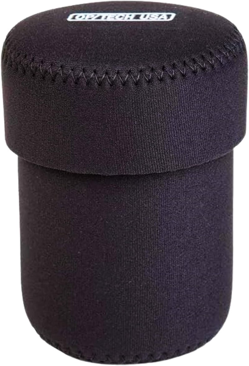 OP/TECH USA Fold-Over Neoprene Lens Pouch – Camera Lens Case for safe Lens Cover storage, Great for Photography & outdoor shoot, Keeps your Lens secure with No-Lose Lid-304 (Black) - Made in USA - Image 1