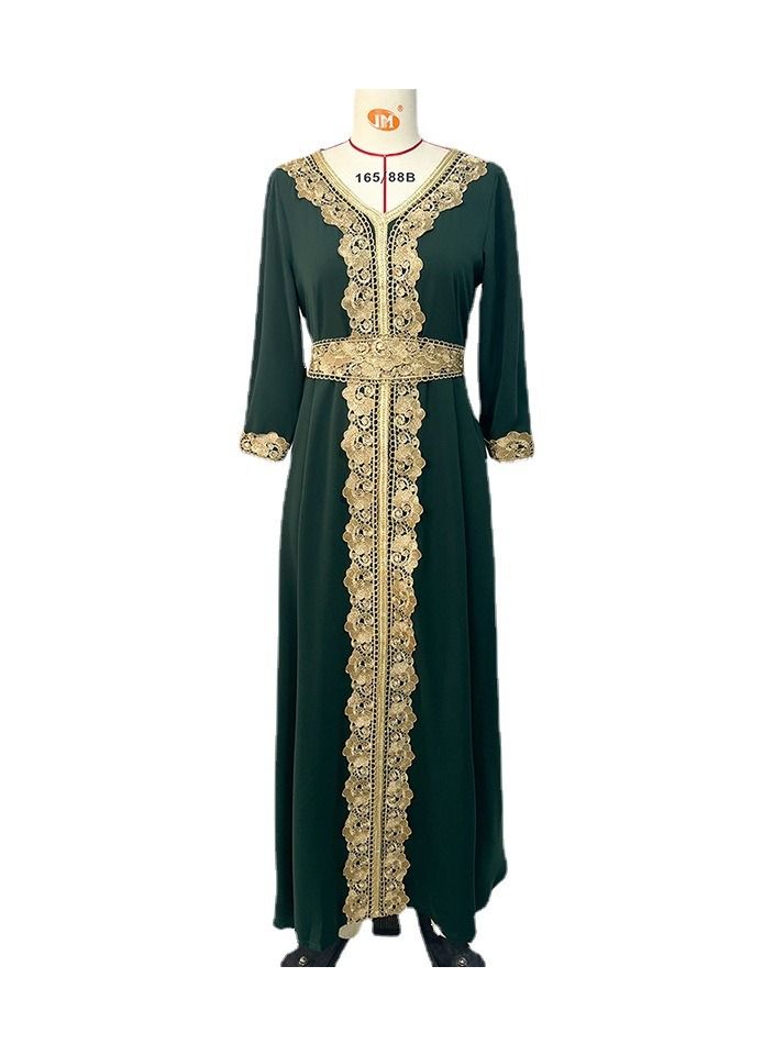 KUYING New Women's Printed Lace Up Fashion Slim Fit Dress  - Image 1