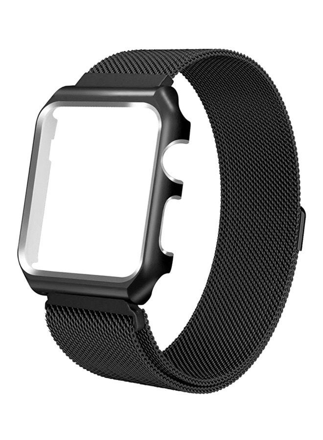 NIBEMINENT Stainless Steel Wrist Band Black - Image 1