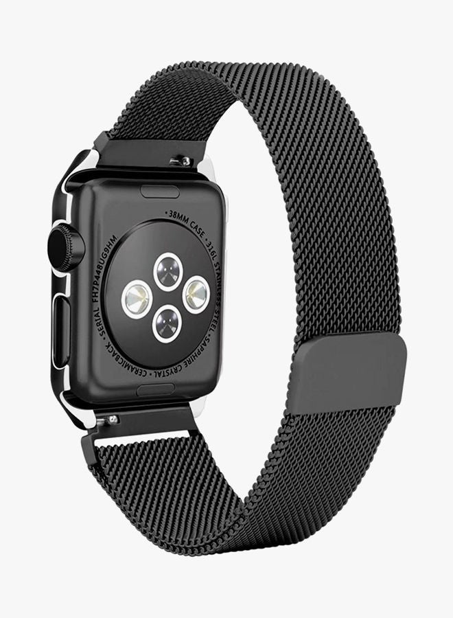 NIBEMINENT Stainless Steel Wrist Band Black - Image 2