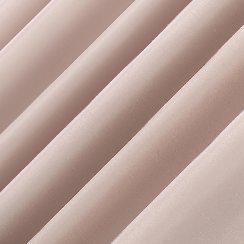 Sun Zero Greyson Faux Dupioni Silk Thermal Extreme Total Blackout Back Tab Curtain Panel, 50" x 84", Blush Pink - Image 4