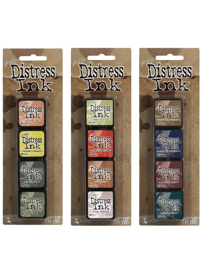 Ranger Tim Holtz Distress Mini Ink Pad Kits - #10, #11 and #12 Bundle - Image 1