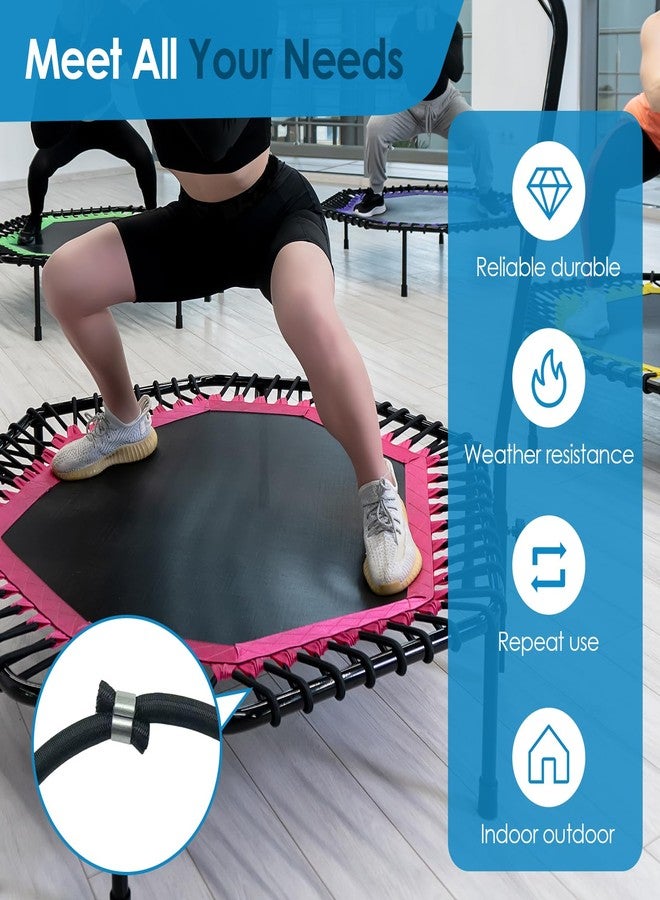 Colaxi 10 Pieces Trampoline Elastic Rope High Jump Bungee Cord Aluminum Buckle Heavy Duty Trampoline Accessories Bungee Rope for Fitness Trampoline, Black - Image 4