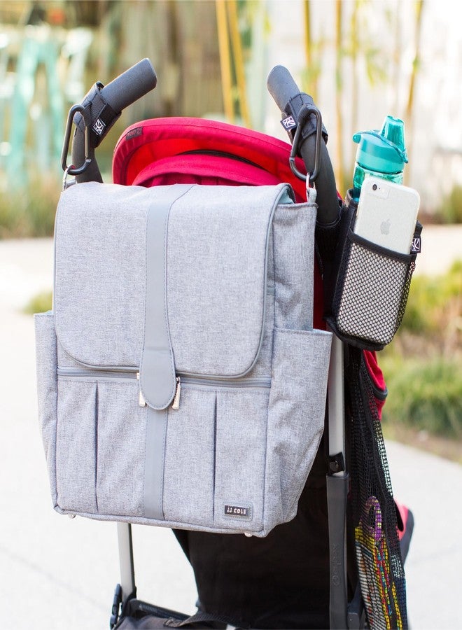 J.L. Childress Clip 'N Carry Stroller Hooks - Universal Stroller Clips with Non-Slip Straps - Durable Carabiners to Hold Watter Bottles & Bags - 2 Pack - Perfect for Uppababy & more - Black - Image 4