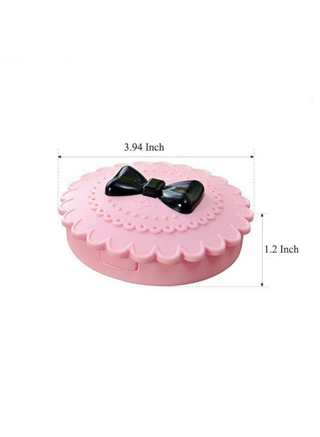 YiQiYi Cosmetic Case With Mirror Eyelash Case Makeup Storage Box Travel Cosmetic Bag Pink Place Eyelashes - Image 5