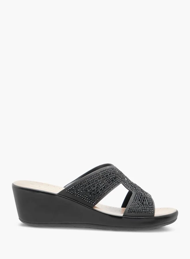 لو كونفورت سنيكرز نسائي بكعب إسفين مزين