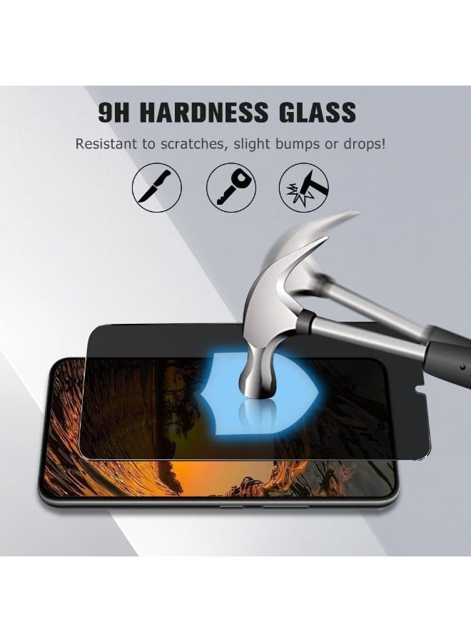 Samsung Galaxy S24 Plus Privacy Screen Protector, HD Tempered Glass Film for Samsung Galaxy S24 Plus Anti Spy, No Bubbles Anti-Scratch, 9H+ Hardness, Military Grade Shatterproof, 1-Second Auto-Install - Image 2