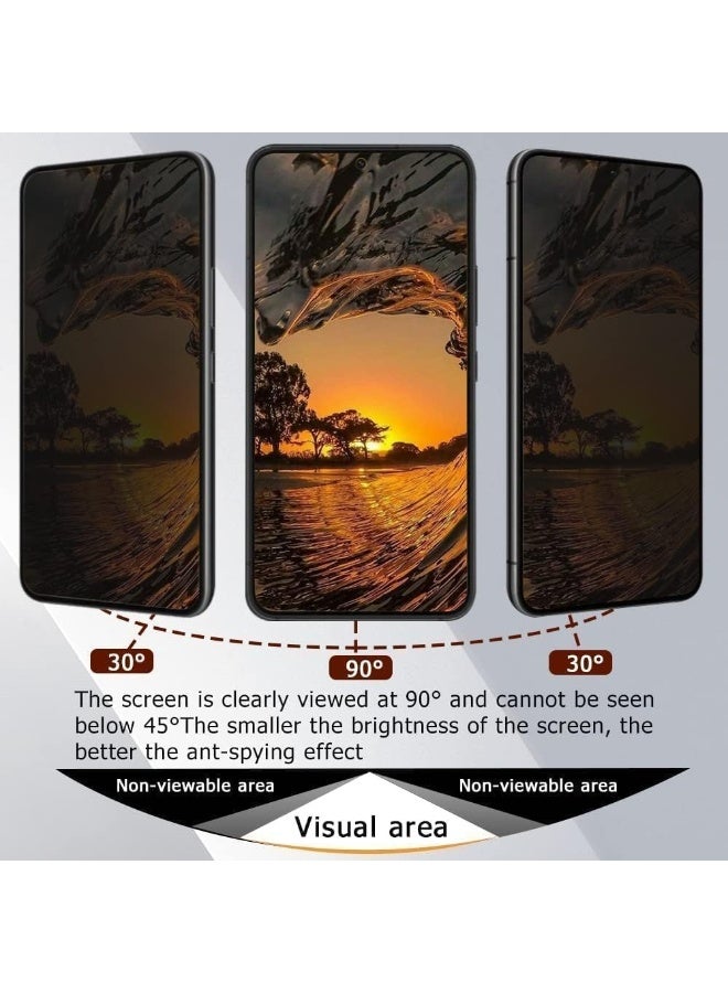 Samsung Galaxy S24 Plus Privacy Screen Protector, HD Tempered Glass Film for Samsung Galaxy S24 Plus Anti Spy, No Bubbles Anti-Scratch, 9H+ Hardness, Military Grade Shatterproof, 1-Second Auto-Install - Image 4