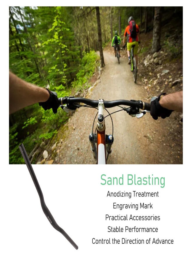 WAKE Bicycle Handlebar Comfortable Aluminum Alloy Bike Riser Bars for Mountain Bike Modification 780mm Black - Image 1