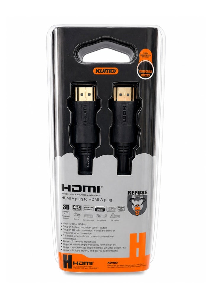 Kumo HDMI High Speed Cable 4K with Ethernet 0.5M KUMO - Image 1