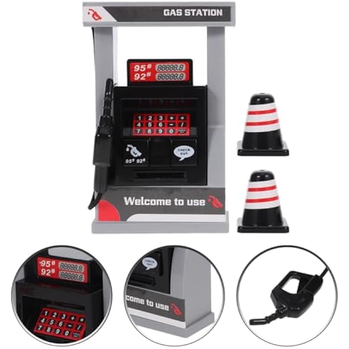 PETROL STATION MODEL WITH ROAD BARRIERS, REALISTIC FOR PROMOTES CREATIVITY AND INTERACTIVITY, DURABLE AND SAFE FOR SMALL CAR FANS - Image 4