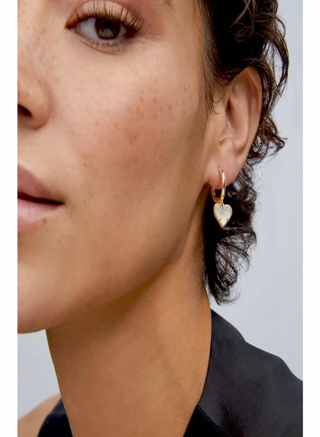 KELMALL Gold Heart Huggie Earrings for Women, Dainty Cute Feminine Small Hoop Earrings - Image 5