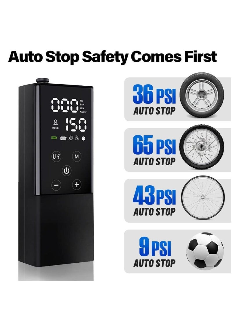 SYOSI Tire Inflator Portable Air Compressor, Electric Digital Pump, Pressure Gauge Compressor for Car Bicycle Motorcycle - Image 4