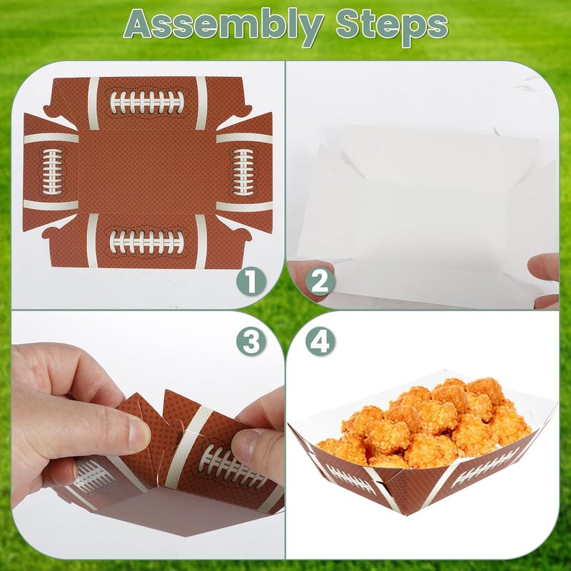 windforgecraft Football Party Supplies Plates and Napkins Football Paper Plates Napkins Football Theme Party Decorations Football Party Supplies Set for Football Birthday Party Decorations - Image 5