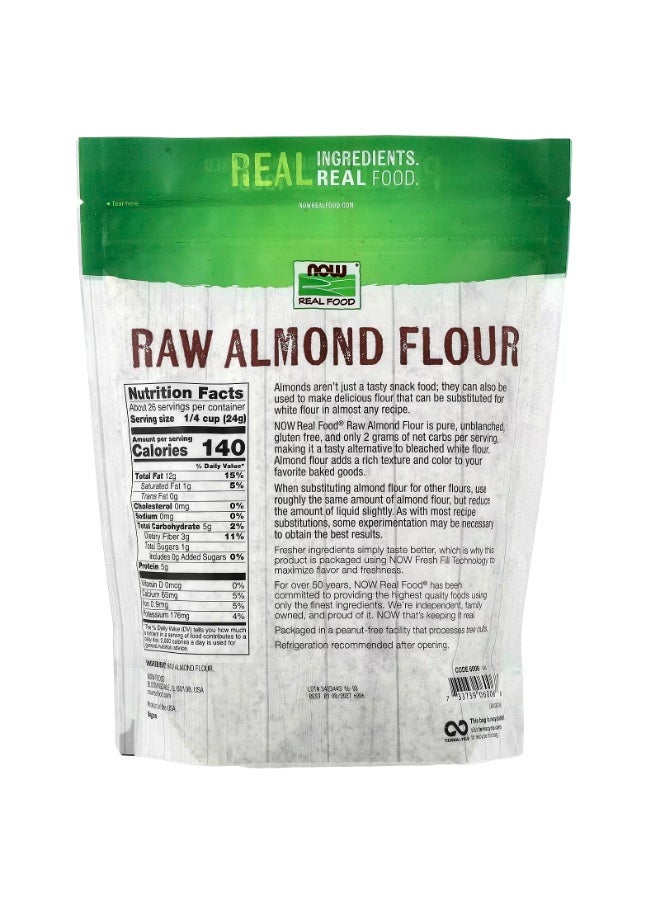 ناو طعام حقيقي، دقيق اللوز الخام، 22 أونصة (624 جم) - Image 2