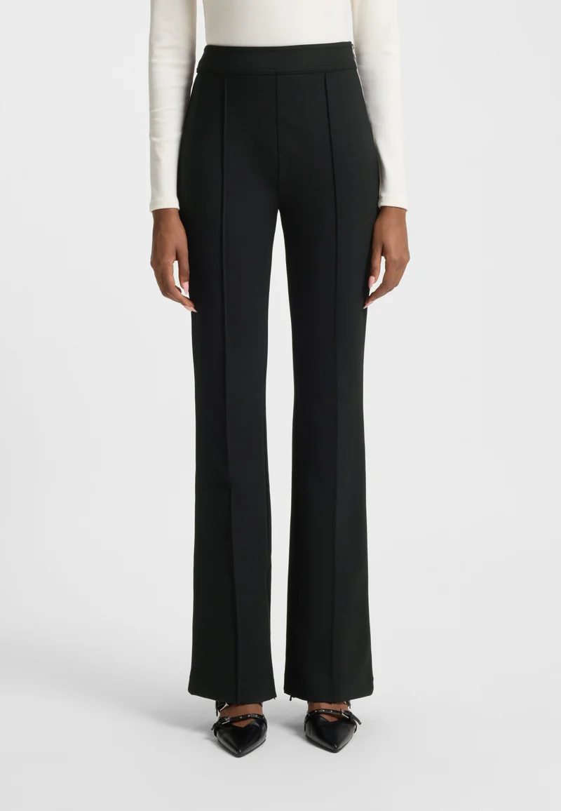 هوجو Flared trousers in Punto Milano jersey with front seam