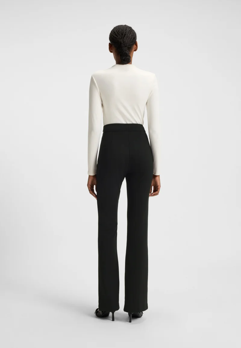 هوجو Flared trousers in Punto Milano jersey with front seam