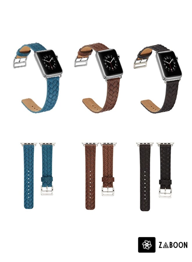 Zaboon Watch Band For Apple Watch Ultra 49mm / Series 8&7 45mm / SE 2&6&SE&5&4 44mm / 3&2&1 42mm Braided Strap(Black) - Image 4