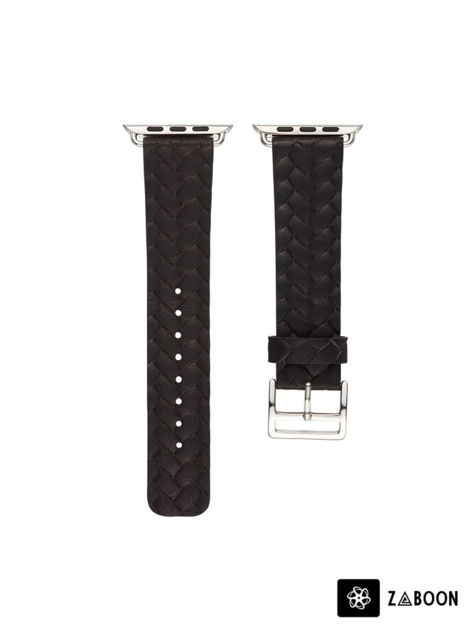 Zaboon Watch Band For Apple Watch Ultra 49mm / Series 8&7 45mm / SE 2&6&SE&5&4 44mm / 3&2&1 42mm Braided Strap(Black) - Image 1