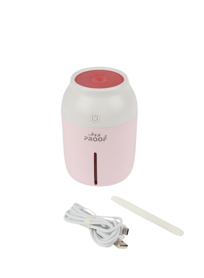 برووف فواحة بخار كهربائية، 230 مل، مع إضاءة ليد - بينك - Image 2