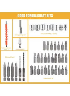 Generic Electric Screwdriver 47 Pcs, Rechargeable Electric Power Screwdriver Set with Pivoting Handle & LED Light, Cordless Screwdriver Bit, USB Charging Cable, Carrying Case  - Image 3