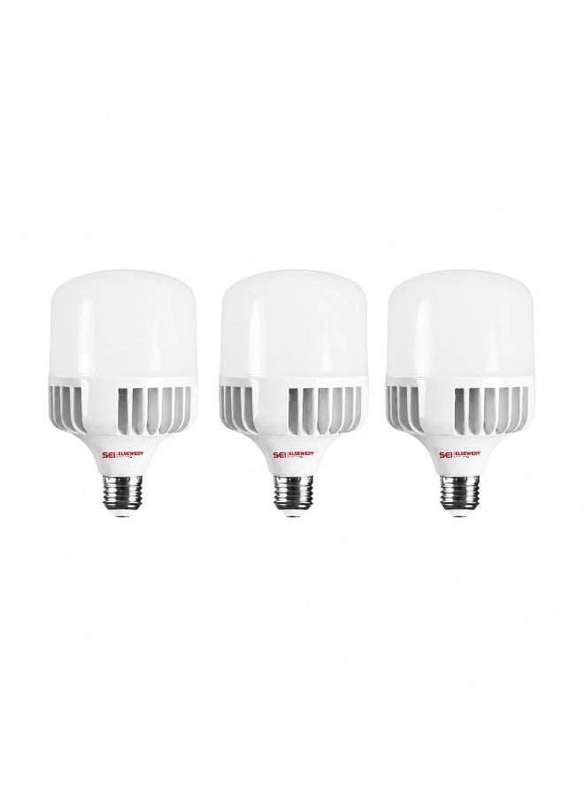 Bundle of 3 50W T-Shape High-Power LED Bulbs Daylight White E27