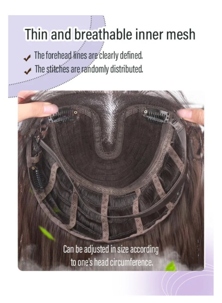 شعر مستعار طويل للنساء بموجة مائية طبيعية مع فرق وسط، مقاوم للحرارة مصنوع من ألياف صناعية، شعر مجعد للاستخدام اليومي، المواعدة، تجمعات العائلة، الحفلات، تصميم مريح وطبيعي (68 سم) - Image 5