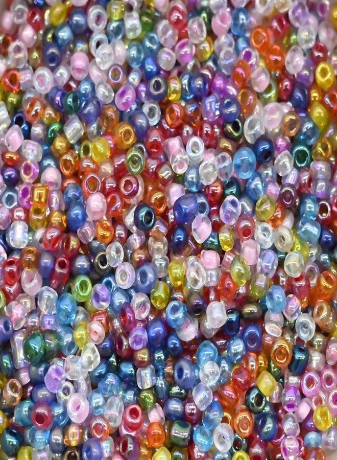 SATRA Traders Rainbow Multi Seed Beads for Jewellery Making | Size : 2.5mm | Qty : 100g | SB04