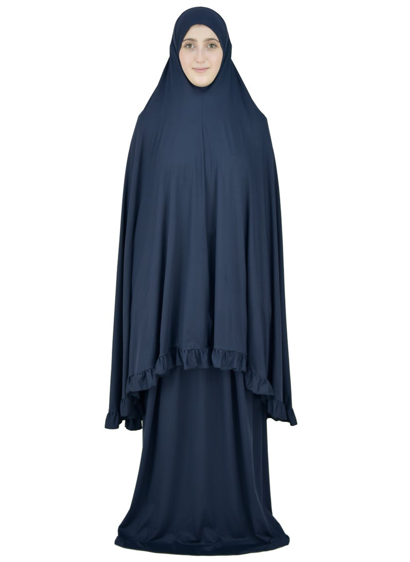 DAMAS COLLECTION Two Piece Islamic prayer dress women the Long - Prayer Clothes for Women - Prayer Abaya For women - Jilbab 2 piece, Umrah essentials for women - Prayer set  - Image 5