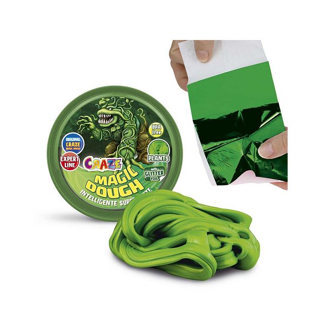 Craze Magic Dough Expert Elements - Assorted Colors, Fun Kneading Slime with Glitter Foil, Elastic & Malleable, 3+ Years, 80g - Image 5