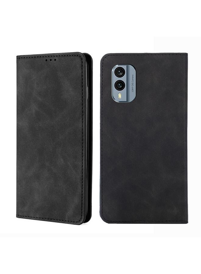 اس-توب جراب هاتف Nokia X30 5G مصنوع من الجلد مع مغناطيس أفقي قابل للطي - Image 1