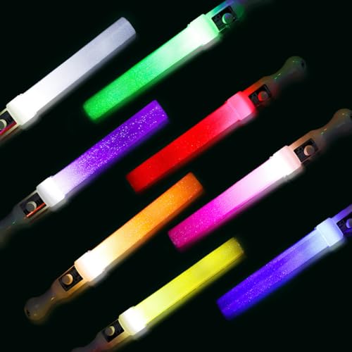 M.best Mbest 24Pcs Glow Sticks Party Packs Glow in The Dark Party Supplies LED Light Up Wands Sticks Party Favors for Wedding Raves Concert Camping New Year Carnival Halloween - Image 1