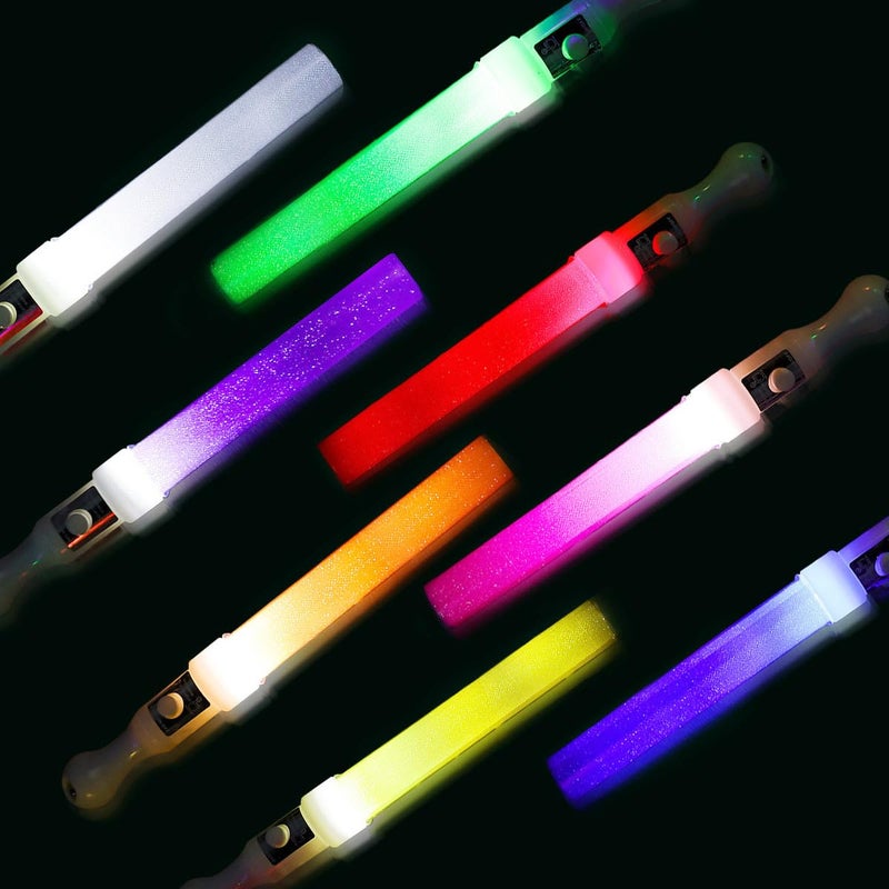 M.best Mbest 24Pcs Glow Sticks Party Packs Glow in The Dark Party Supplies LED Light Up Wands Sticks Party Favors for Wedding Raves Concert Camping New Year Carnival Halloween - Image 3