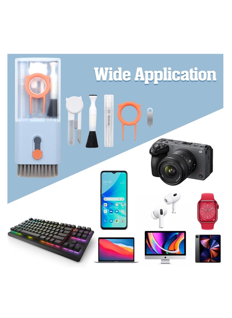 KASTWAVE - 10-in-1 Keyboard Screen Cleaner Kit, Multifunctional Laptop Cleaning Brush with Keycap Puller and Brush, Screen Wipe Tools for MacBook, Tablet, PC, Phones, Earphone - Image 1
