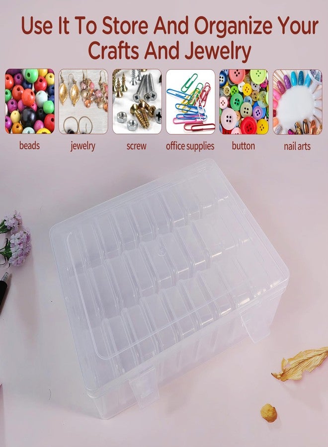 Quadafy 30Pack Bead Organizer Box with Hinged Lid - Clear Bead Storage Containers for Organizing DIY Jewelry Craft and Bracelet Making - Mini Plastic Bead Box (30Pack 2.15 X 2.15 X 0.8inch) - Image 5