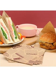 HS Kraft Paper Packing Bags, 100PCS Letters Printed Pastry Donut Bread Bags, Wedding Decoration Food Greaseproof Paper Bags, Sandwich Packing Bags  - Image 5