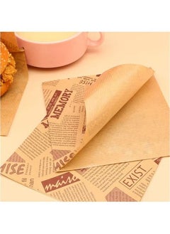 HS Kraft Paper Packing Bags, 100PCS Letters Printed Pastry Donut Bread Bags, Wedding Decoration Food Greaseproof Paper Bags, Sandwich Packing Bags  - Image 4