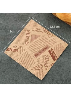 HS Kraft Paper Packing Bags, 100PCS Letters Printed Pastry Donut Bread Bags, Wedding Decoration Food Greaseproof Paper Bags, Sandwich Packing Bags  - Image 2