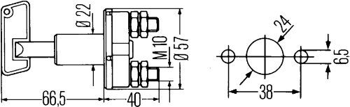 HELLA 002843011 2843 Series 100A Rating Battery Master Switch - Image 2