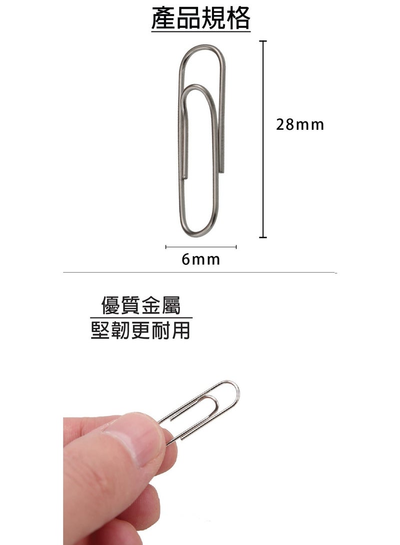 M&G nickel plated Paper clips #3 Rust-proof 100pcs/paper box , pack of 2 - Image 3