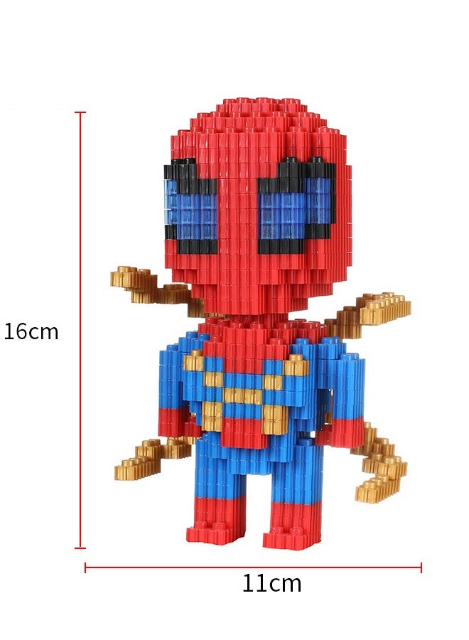 704-Piece Educational Toys Small Particles Granule Assembled Building Blocks, Spiderman Model Assembling Building Blocks Early Intelligent Toys for Children 6+ Years - Image 2