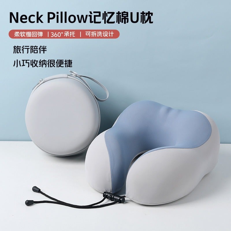 Xin Wei Du Cooling U-Shaped Neck Pillow for Travel, Home, Office - Memory Foam, Foldable, Breathable - Image 2