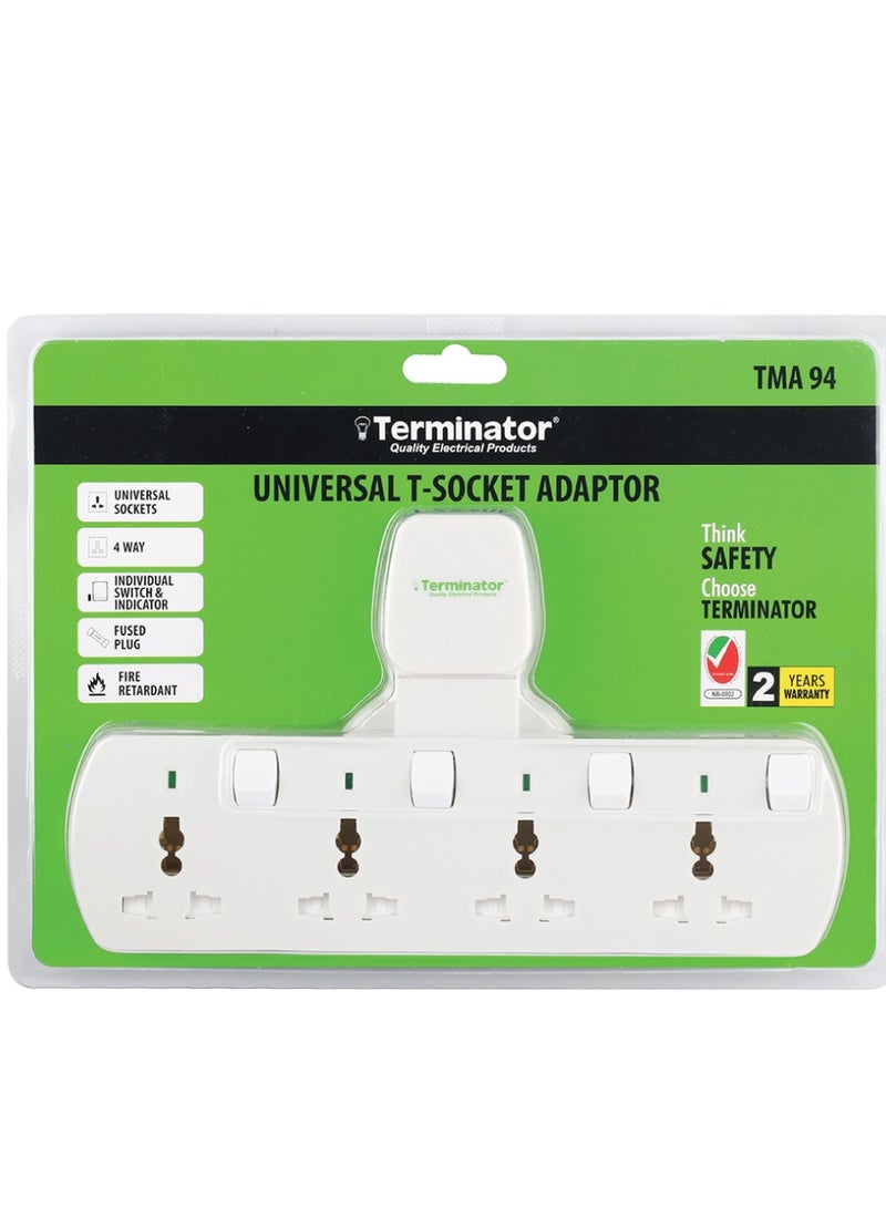 Terminator TERMINATOR UNIVERSAL T-SOCKET ADAPTER 4 WAY (TMA 94)  - Image 1