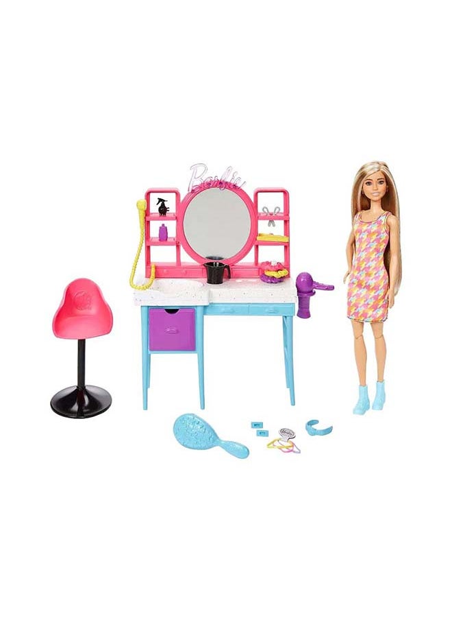 Barbie Barbie Doll and Hair Salon Playset  - Image 1