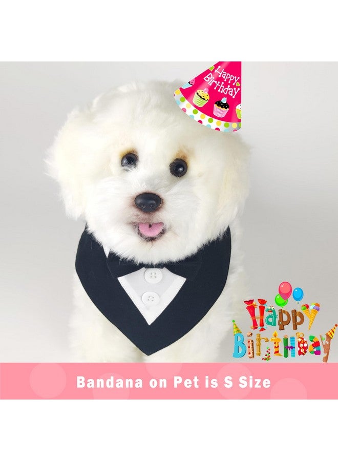 KOOLMOX Tuxedo Dog Collar - Wedding Dress Bow Tie Bandana, Formal Wear Male Costume, Adjustable Birthday Outfit for Large Dogs and Pets - Black XL - Image 4