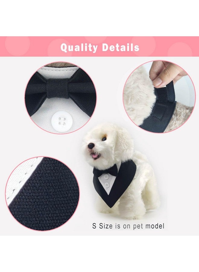 KOOLMOX Tuxedo Dog Collar - Wedding Dress Bow Tie Bandana, Formal Wear Male Costume, Adjustable Birthday Outfit for Large Dogs and Pets - Black XL - Image 3