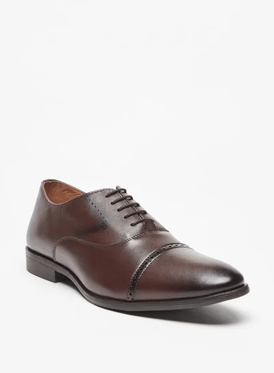 دوتشيني Duchini Men's Solid Derby Lace-Up Shoes