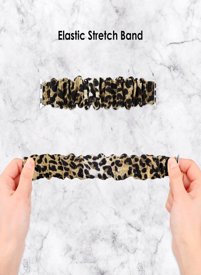 Simpeak Elastic Scrunchie Band Compatible with Apple Watch Series 11 10 (42mm) Series 9 8 7 (41mm) 6 SE 5 4 (40mm) 3 2 1 (38mm), Women Bracelet Band Compatible with iWatch 42mm 41mm 40mm 38mm, Small - Image 5
