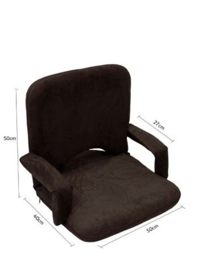 SMART HOME Padded, comfortable and soft to the touch foldable floor chair with armrest, picnic seat, sports chair, outdoor chair and garden chair - Image 5